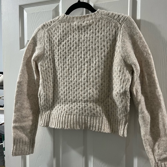 Zara Beige Sweater with Pearls - Picture 2 of 3